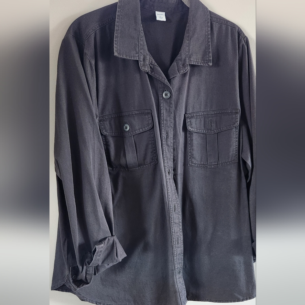 Old Navy Denim Shirt Dark Grey